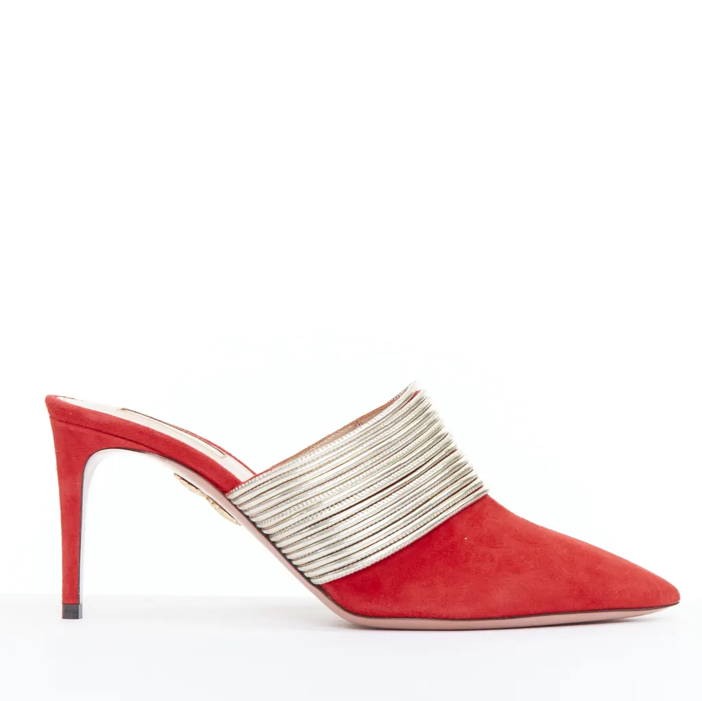 Aquazzura Rendez Vous Red Suede Very good - Front View
