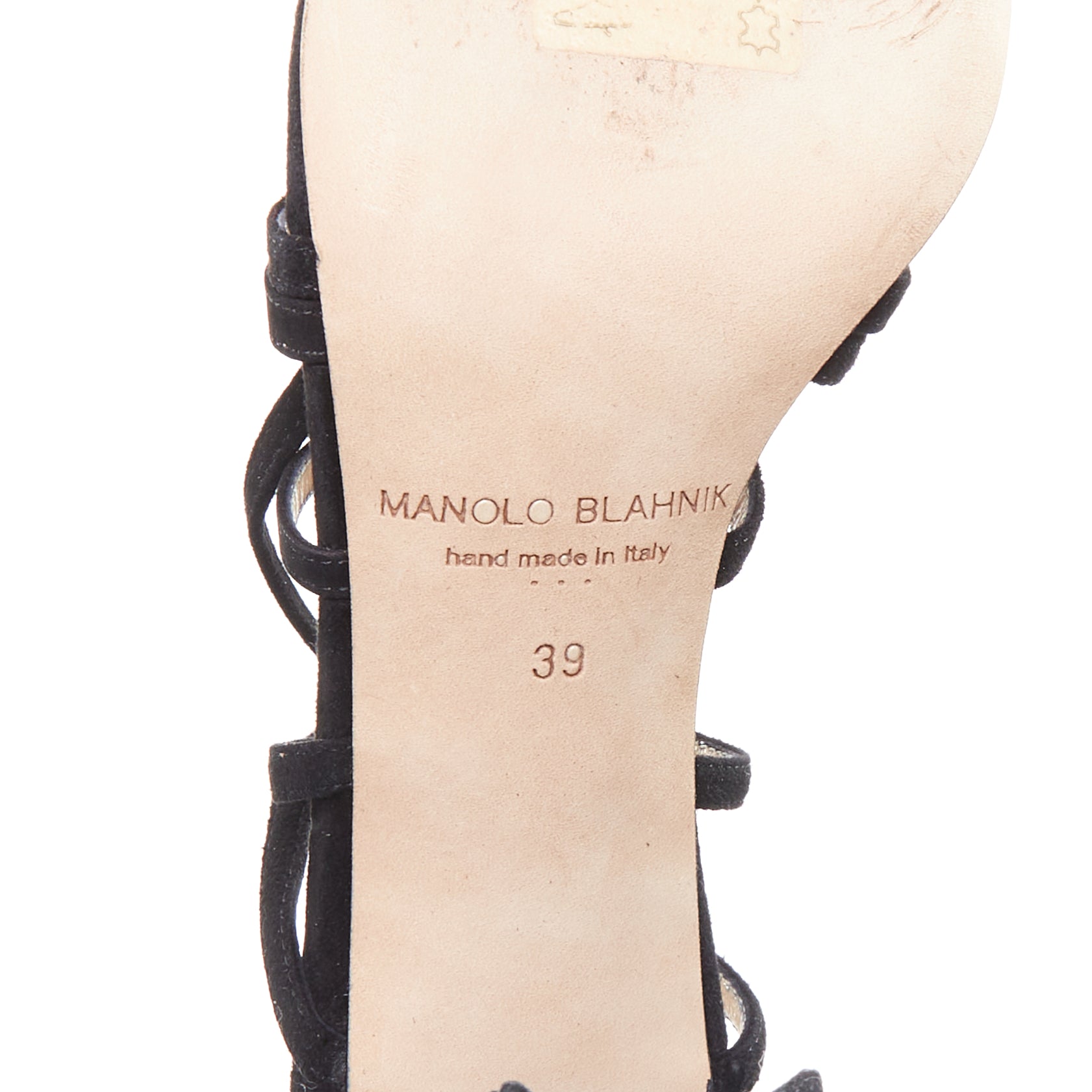 Manolo Blahnik Lace Block Heels - Image 12