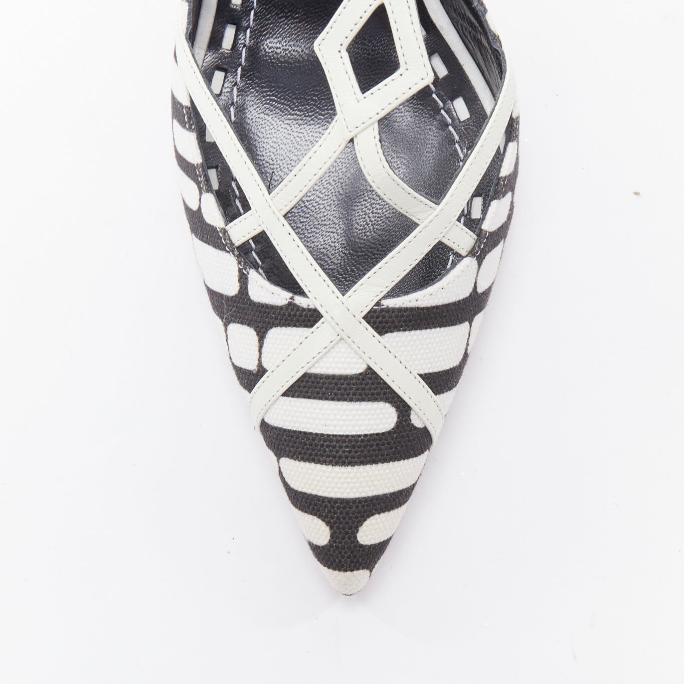 Manolo Blahnik Canvas Strappy Heels - Detail 1