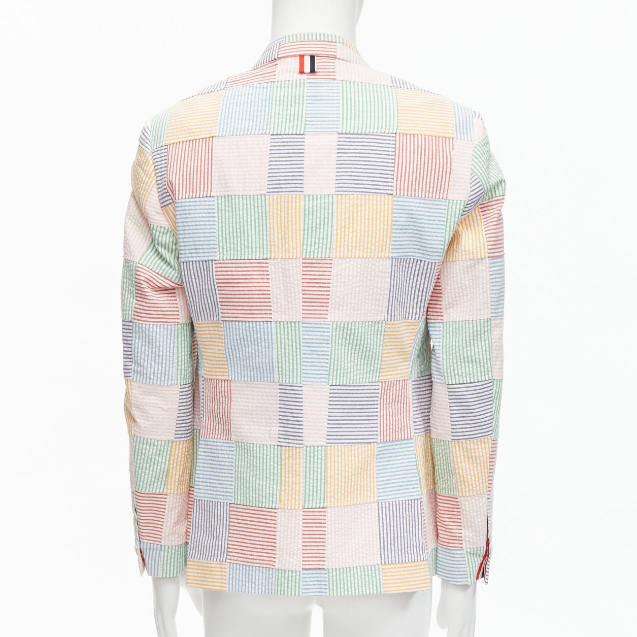 Thom Browne Patchwork Striped Blazer - Side view
