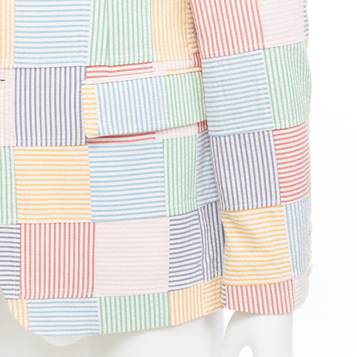 Thom Browne Patchwork Striped Blazer - Detail 2