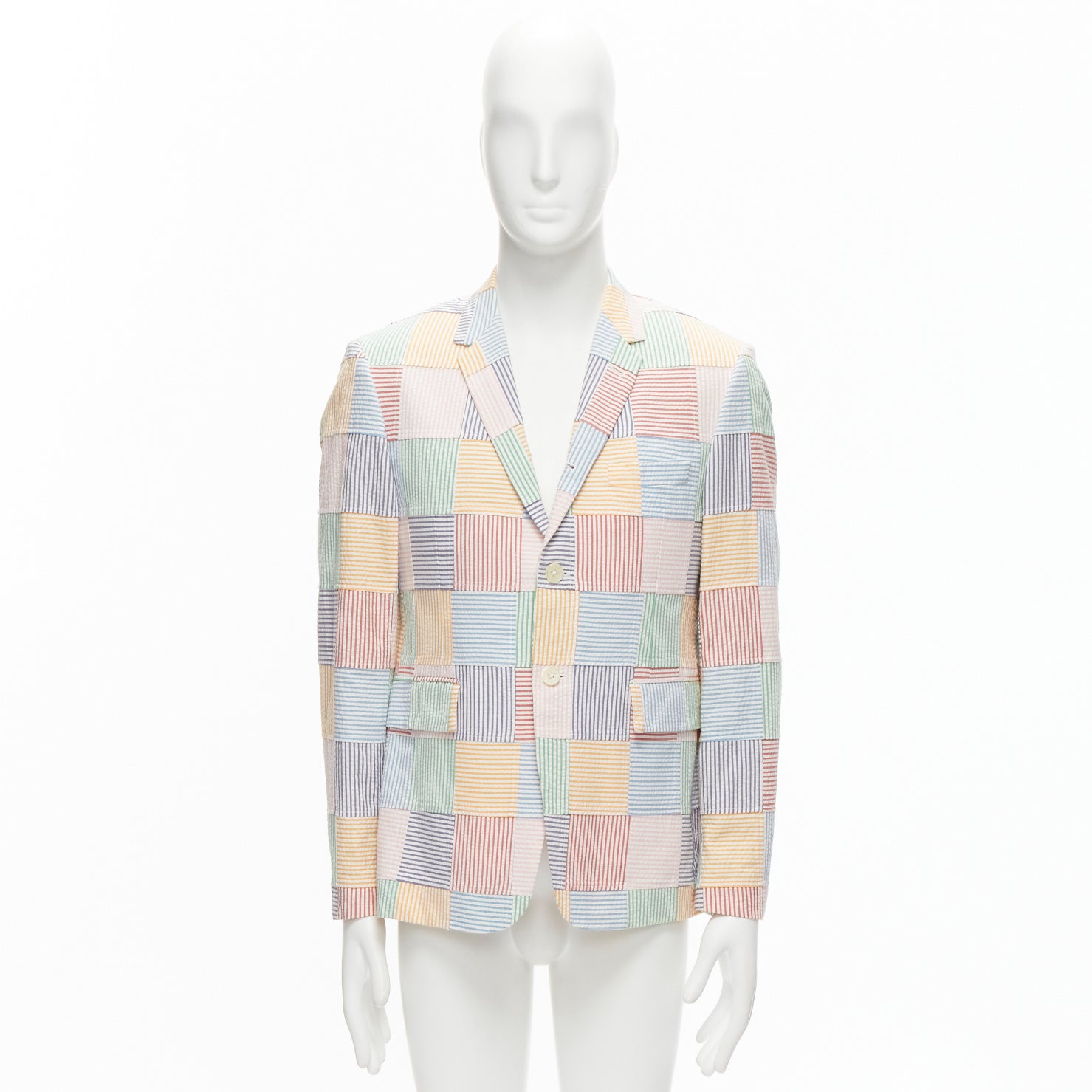 Thom Browne Patchwork Striped Blazer - Image 11