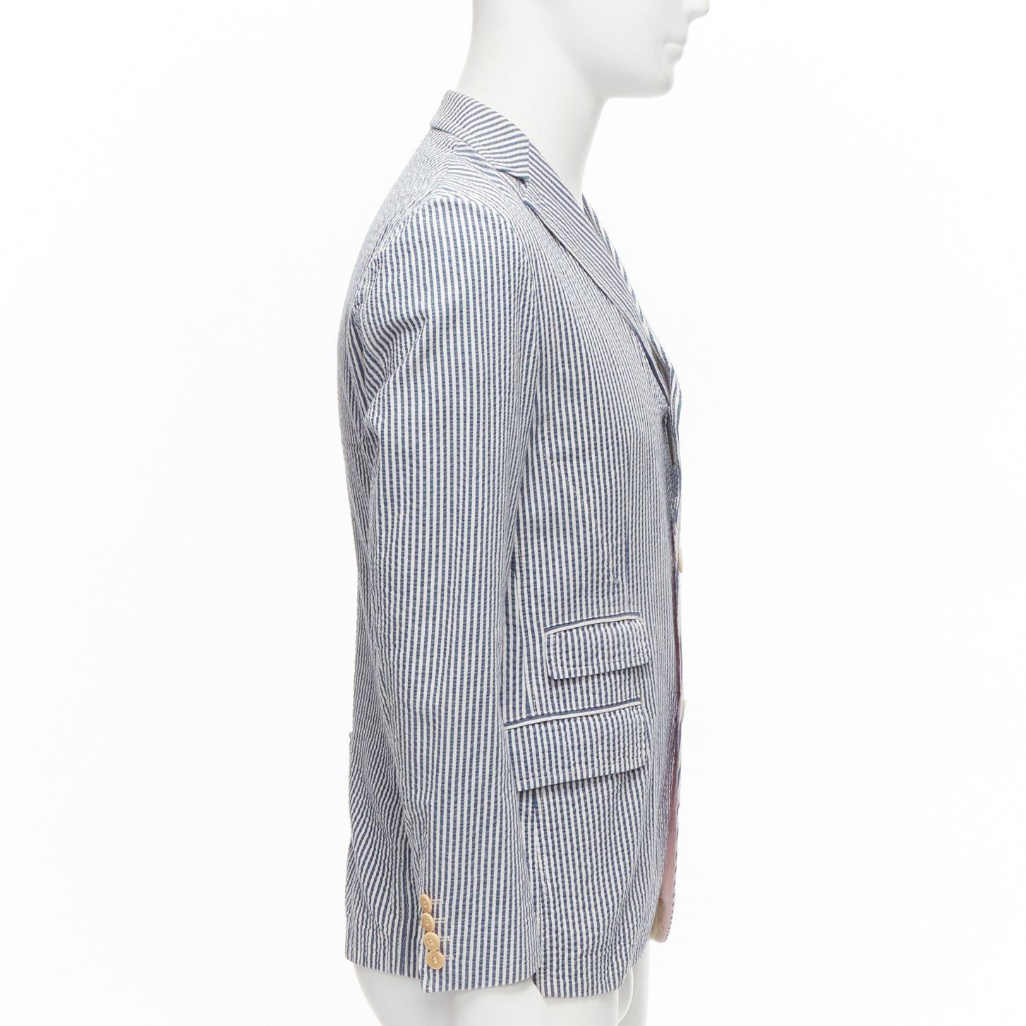 Junya Watanabe Striped Cotton Blazer - 4