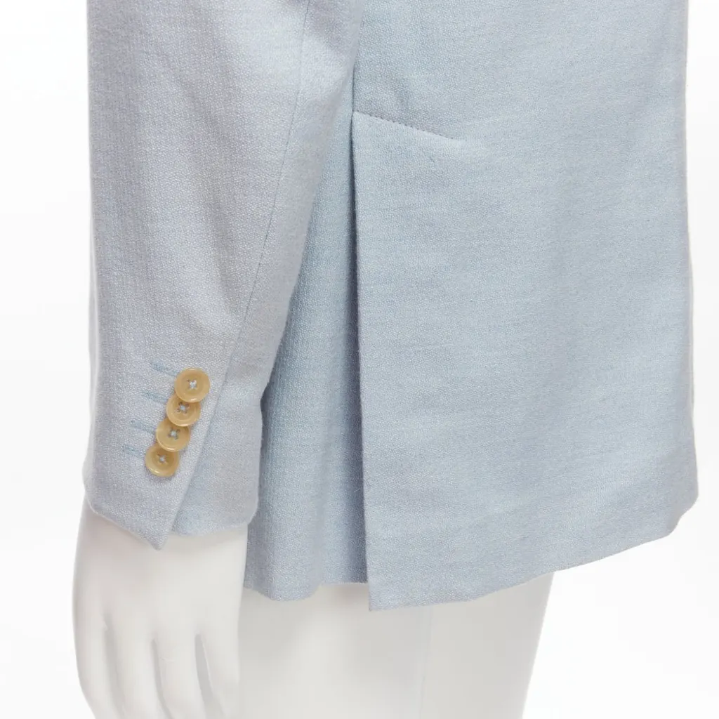 Isaia Dustin Blue Cotton Very good - Back View