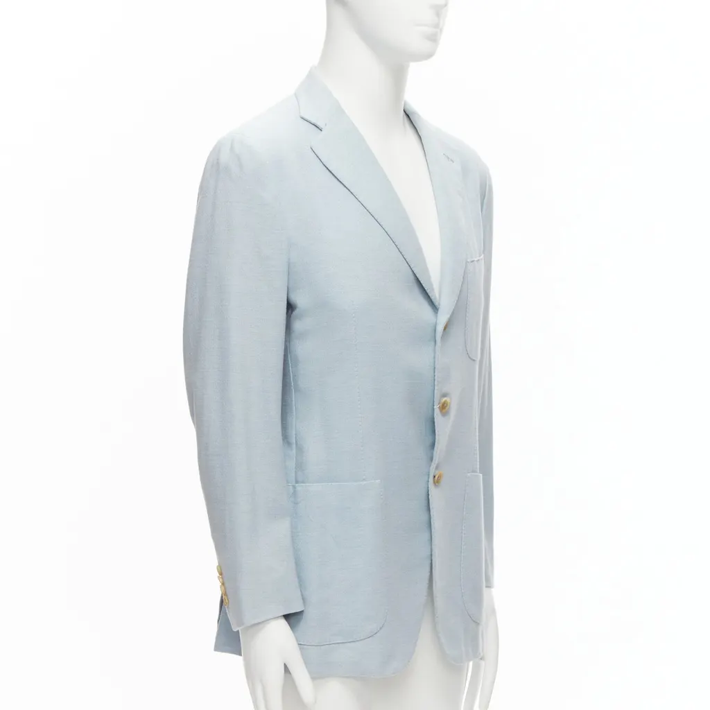 Isaia Dustin Blue Cotton Very good - Inside View