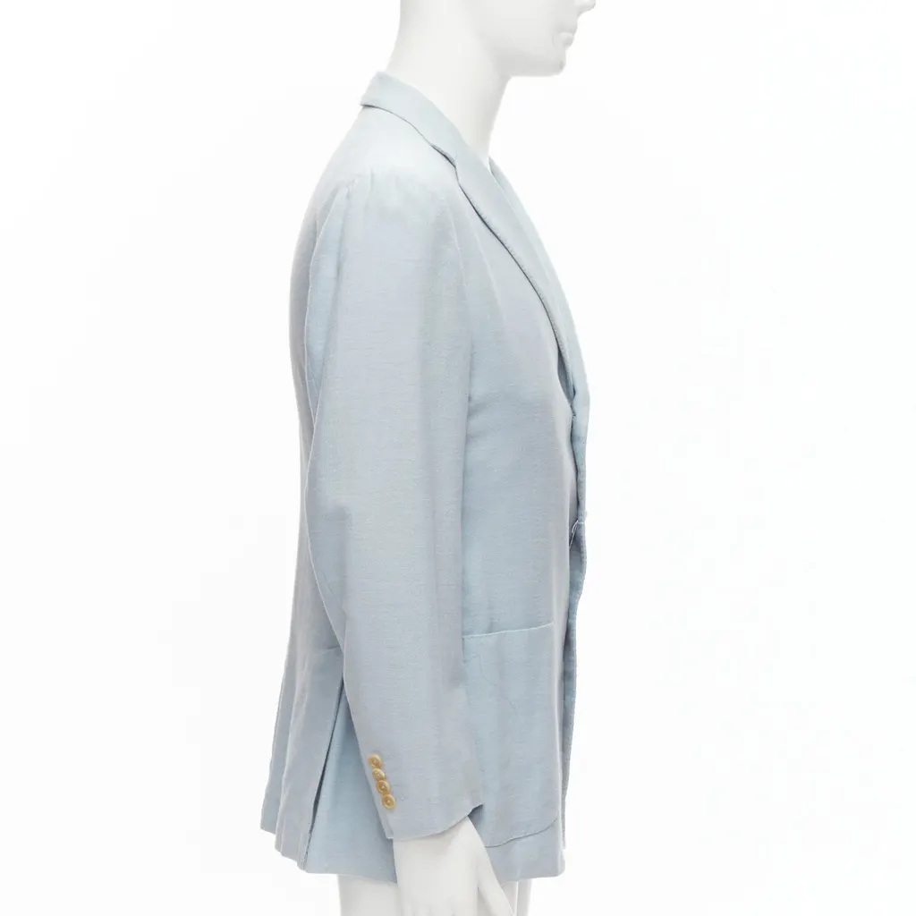 Isaia Dustin Blue Cotton Very good - Model View
