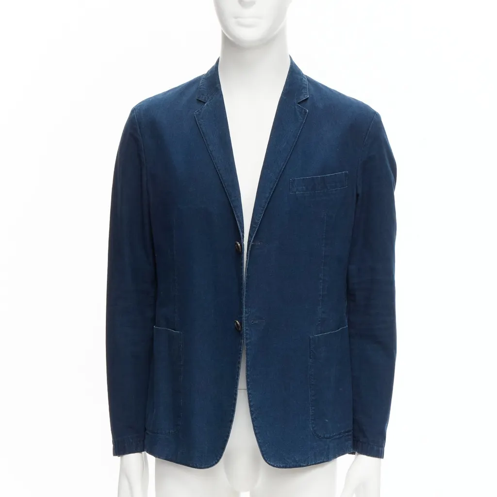 Prada Denim Single Blazer Blue Never worn - Inside View