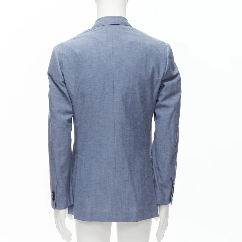 Unsigned Double Button Blazer Blue Wool Never worn - Box View