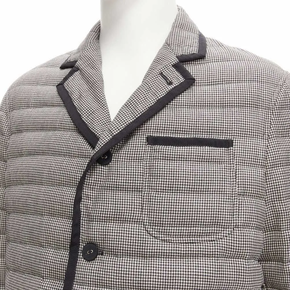 Thom Browne Houndstooth Trim Blazer Black Never worn - Back View