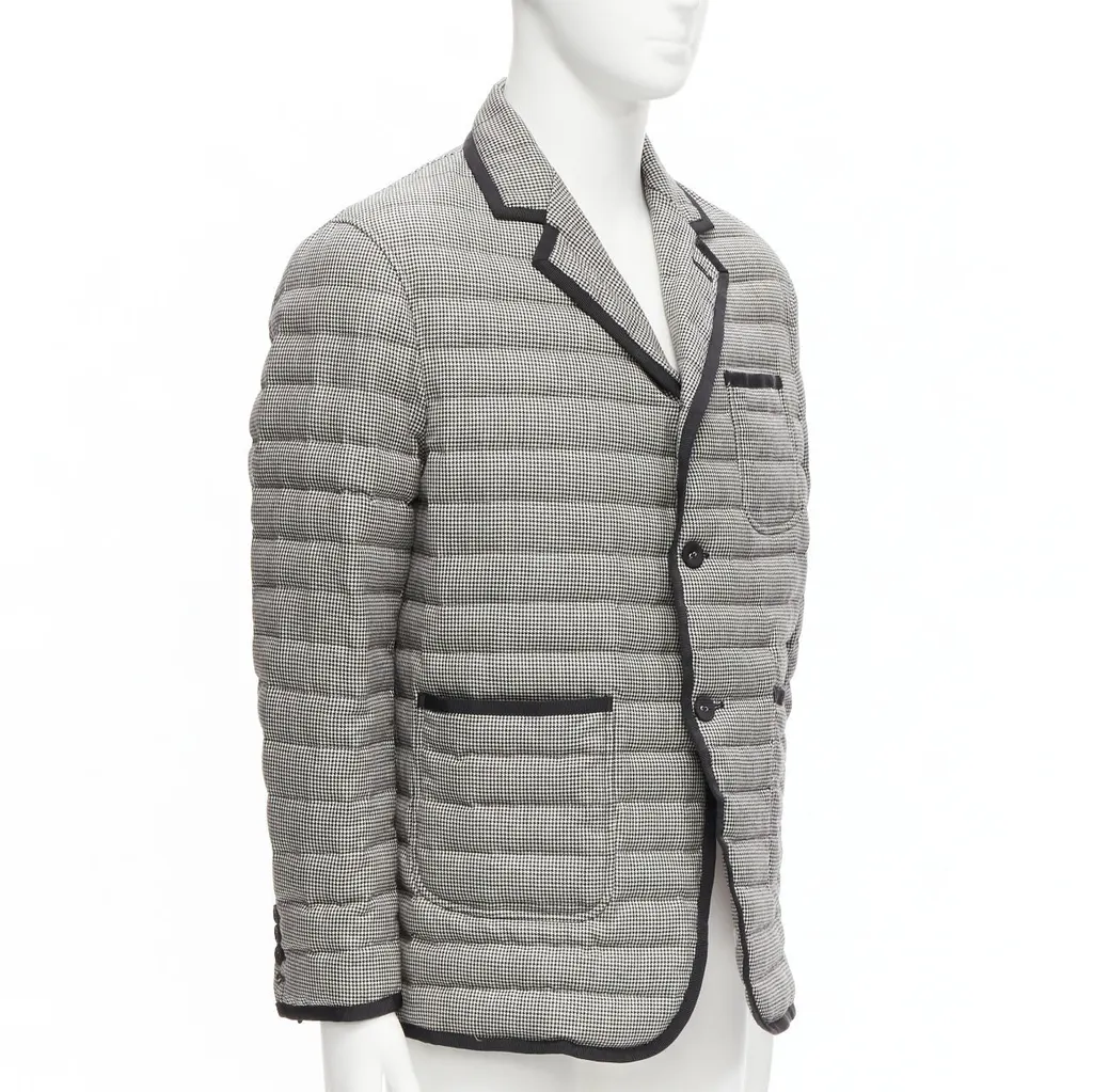 Thom Browne Houndstooth Trim Blazer Black Never worn - Inside View