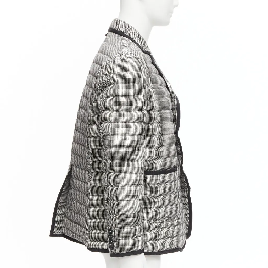 Thom Browne Houndstooth Trim Blazer Black Never worn - Model View
