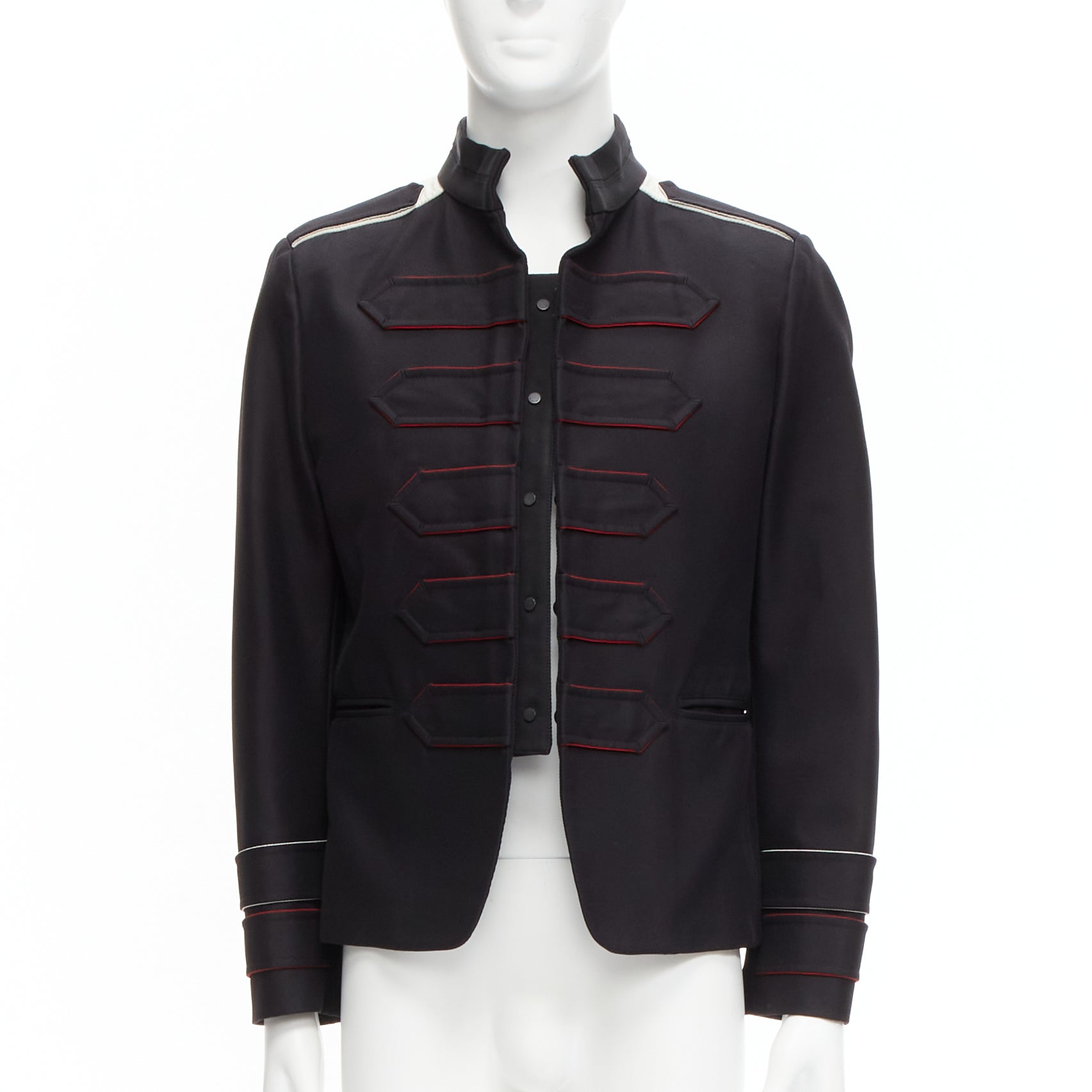Valentino Garavani Navy Anchor Button Coat