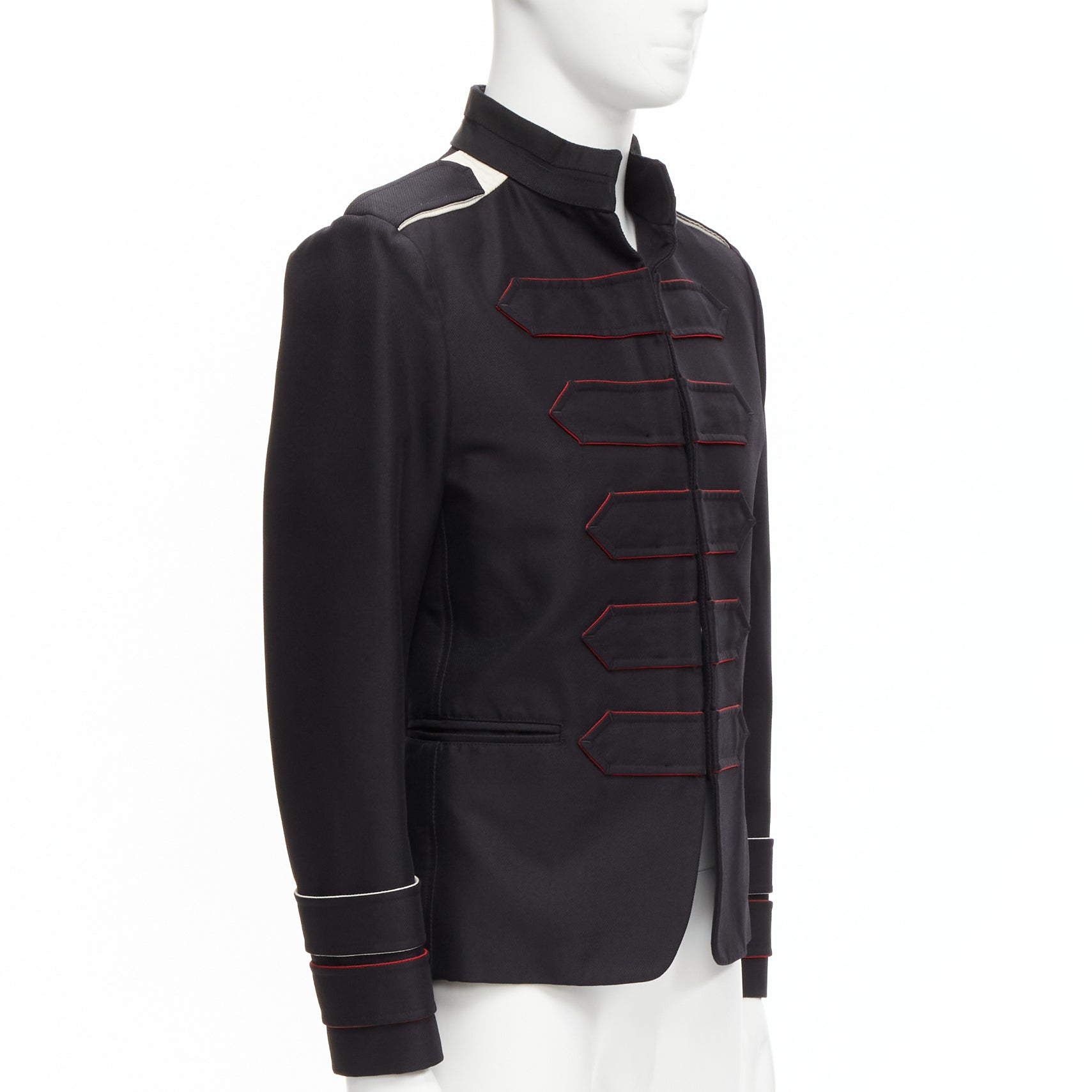 Valentino Garavani Navy Anchor Button Coat - Image 6