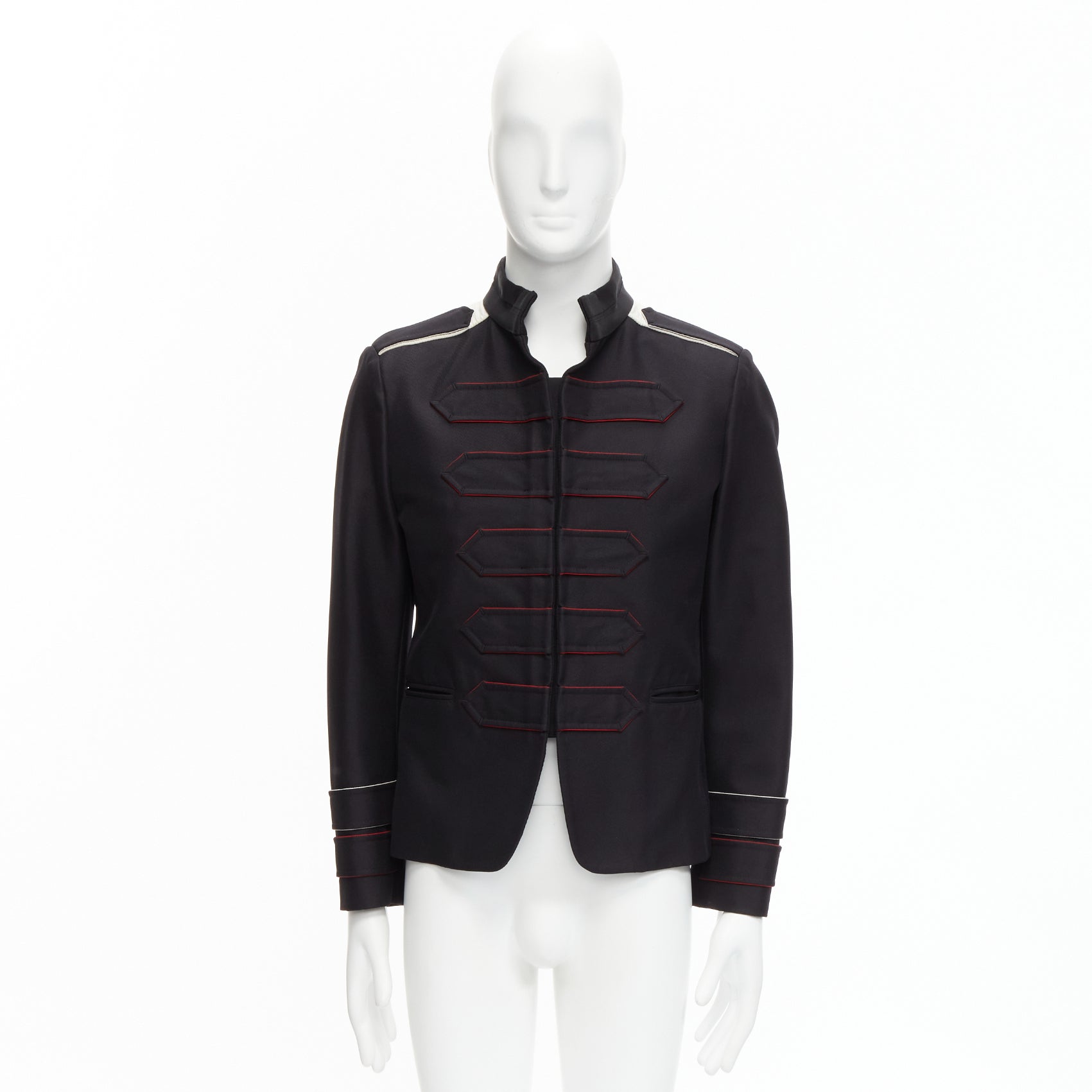 Valentino Garavani Navy Anchor Button Coat - Image 11