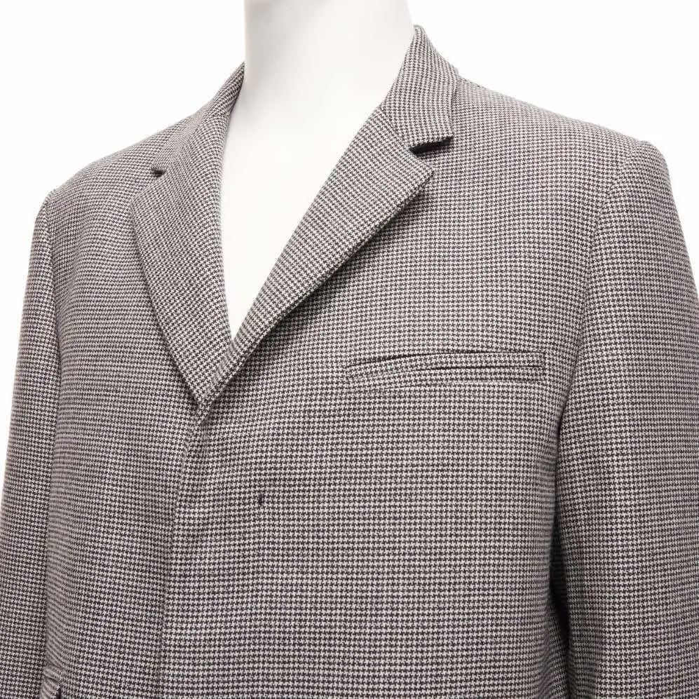 Marni Brown Leather Trim Trench Black Wool Never worn - Back View