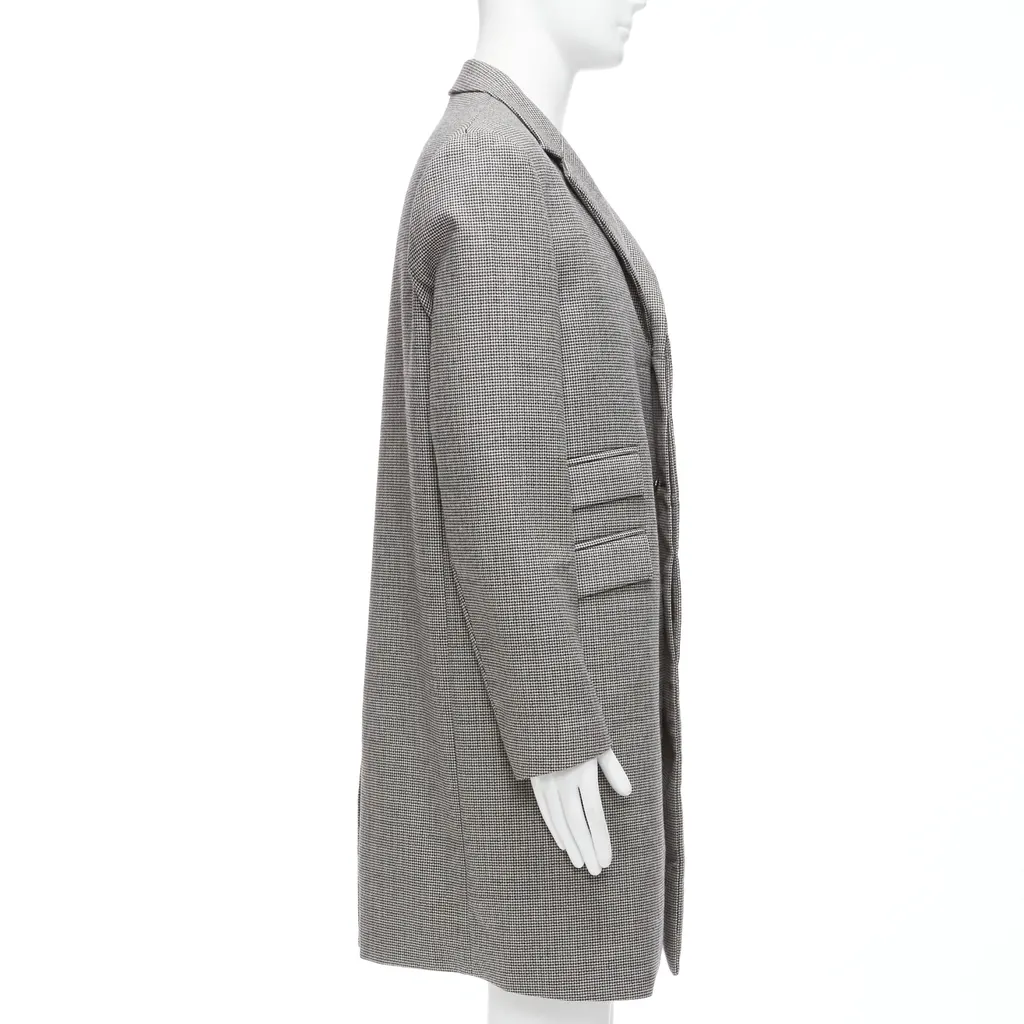 Marni Brown Leather Trim Trench Black Wool Never worn - Box View