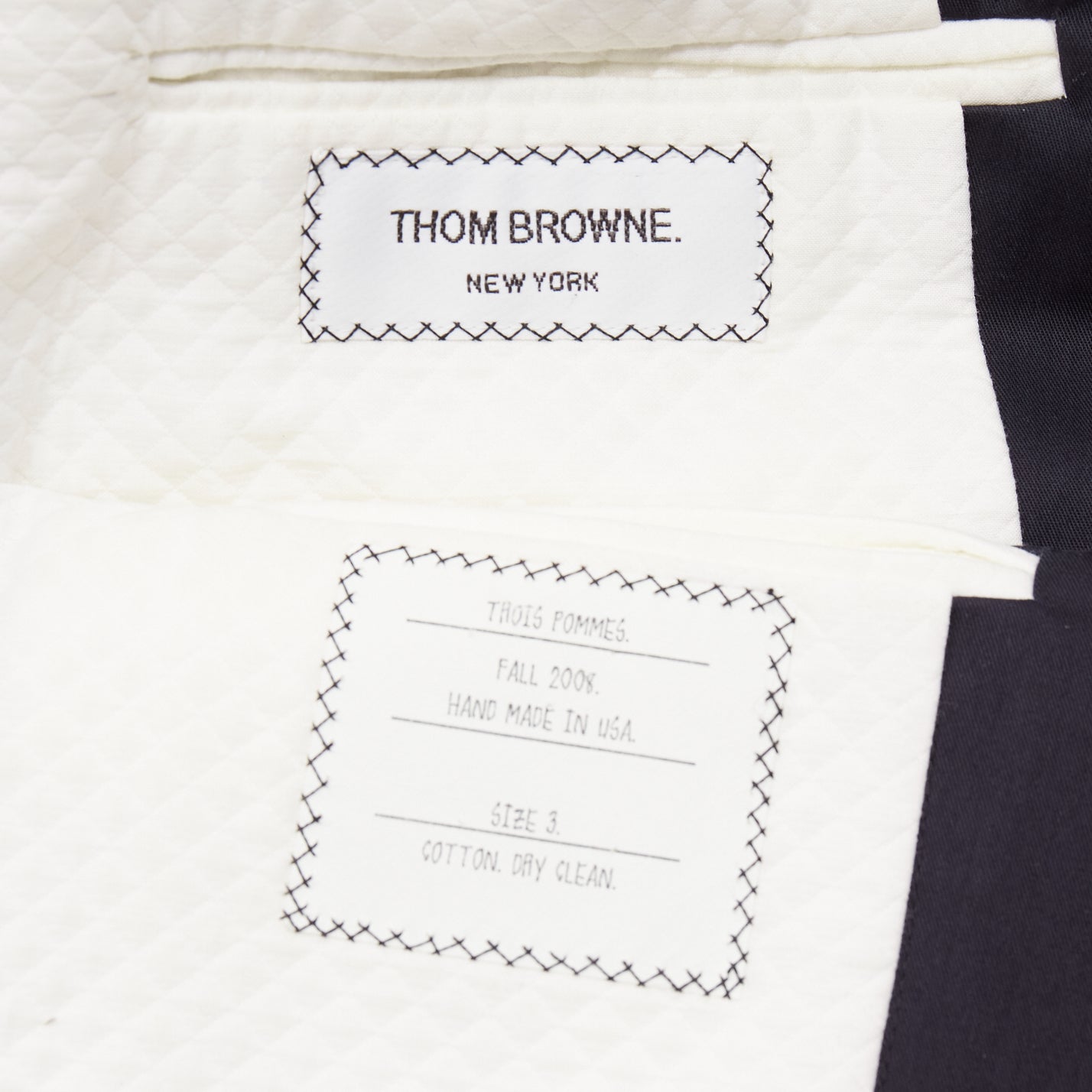 Thom Browne Navy Gold Boxy Coat - Image 13