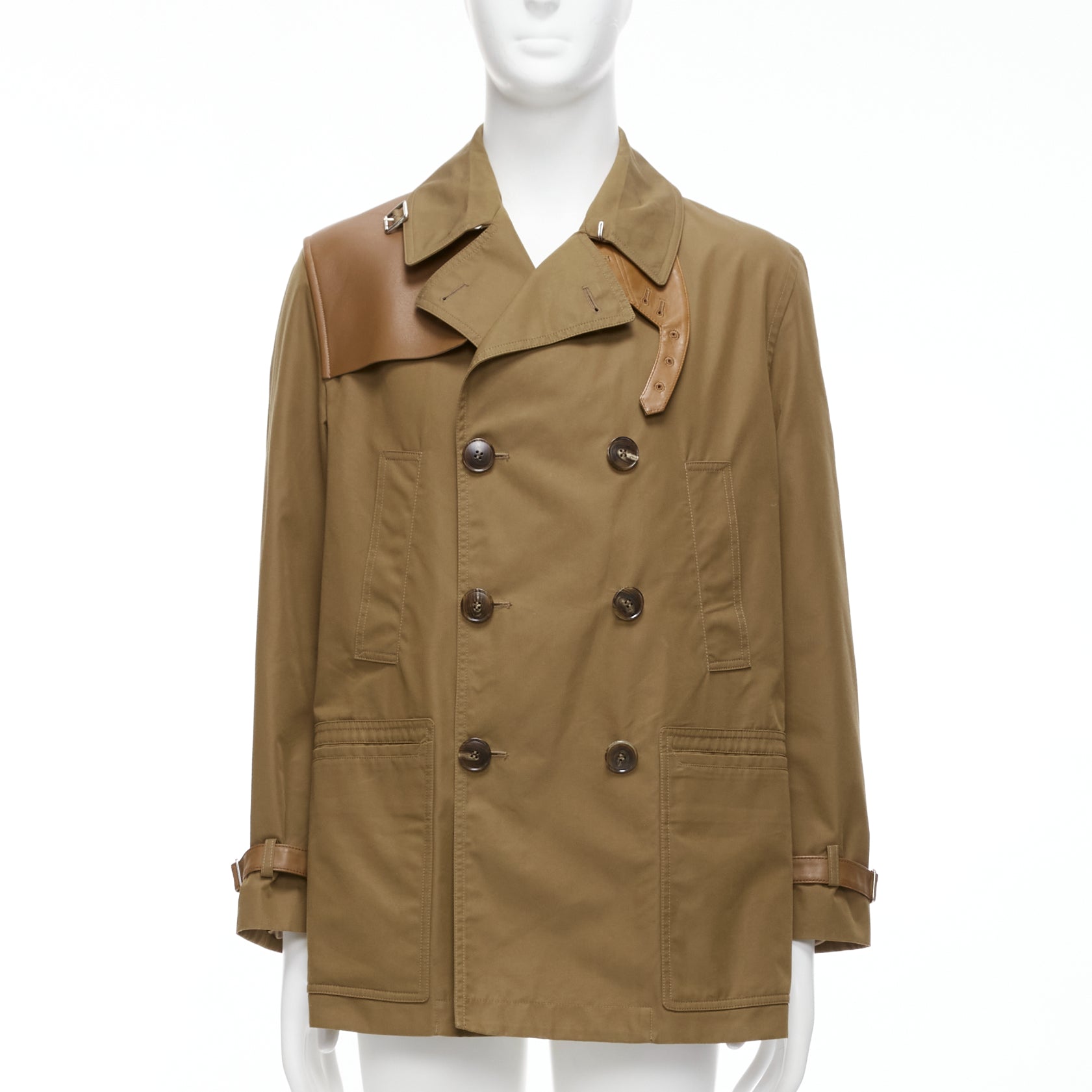 Gucci Brown Wool Trench Coat