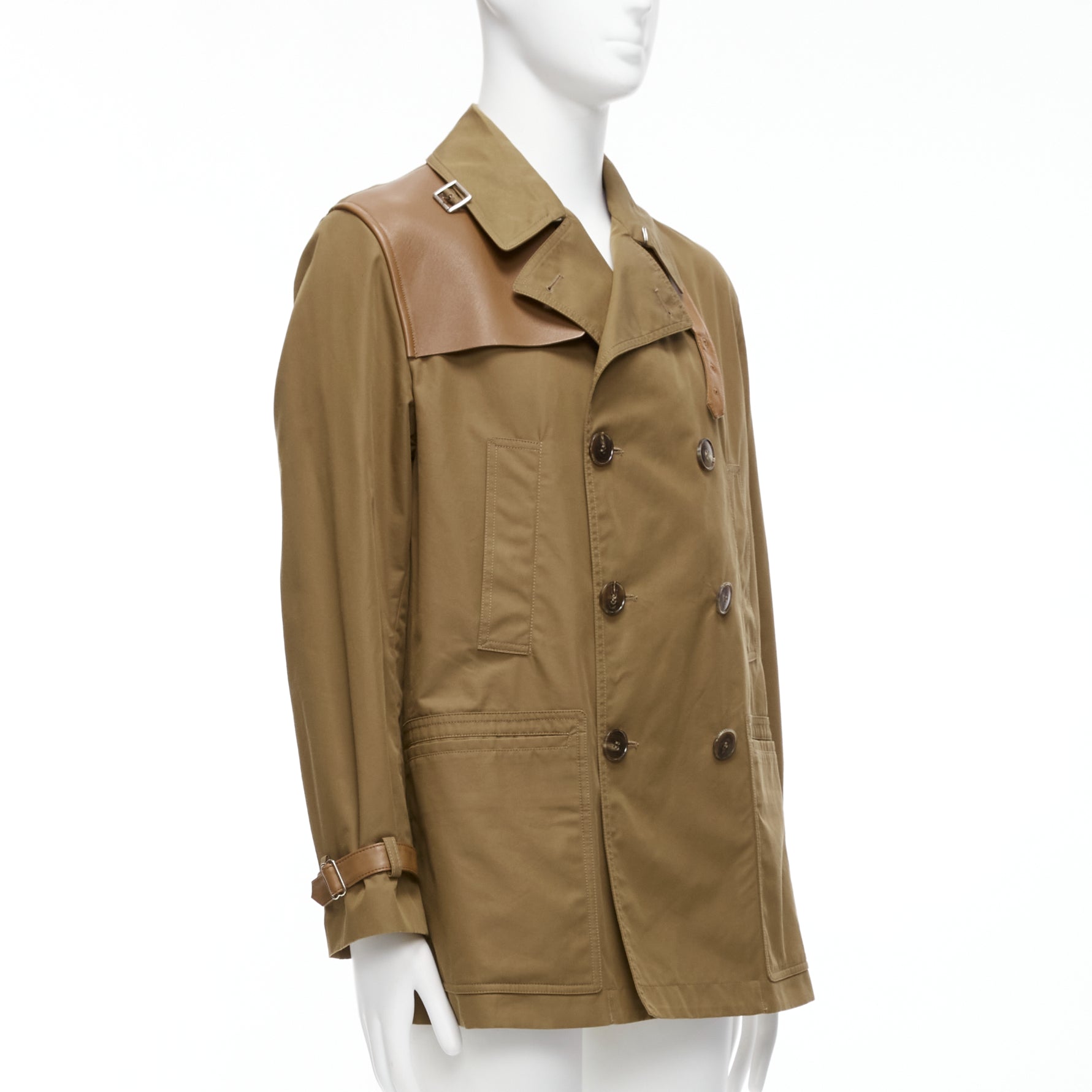 Gucci Brown Wool Trench Coat - Image 6