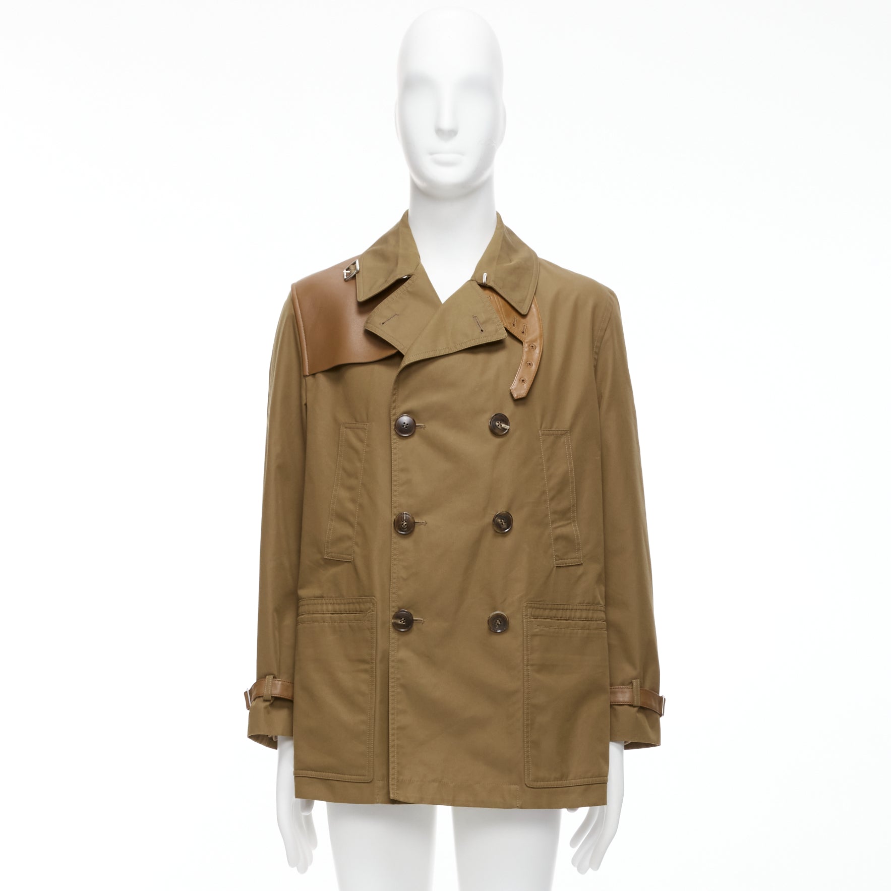 Gucci Brown Wool Trench Coat - Image 11