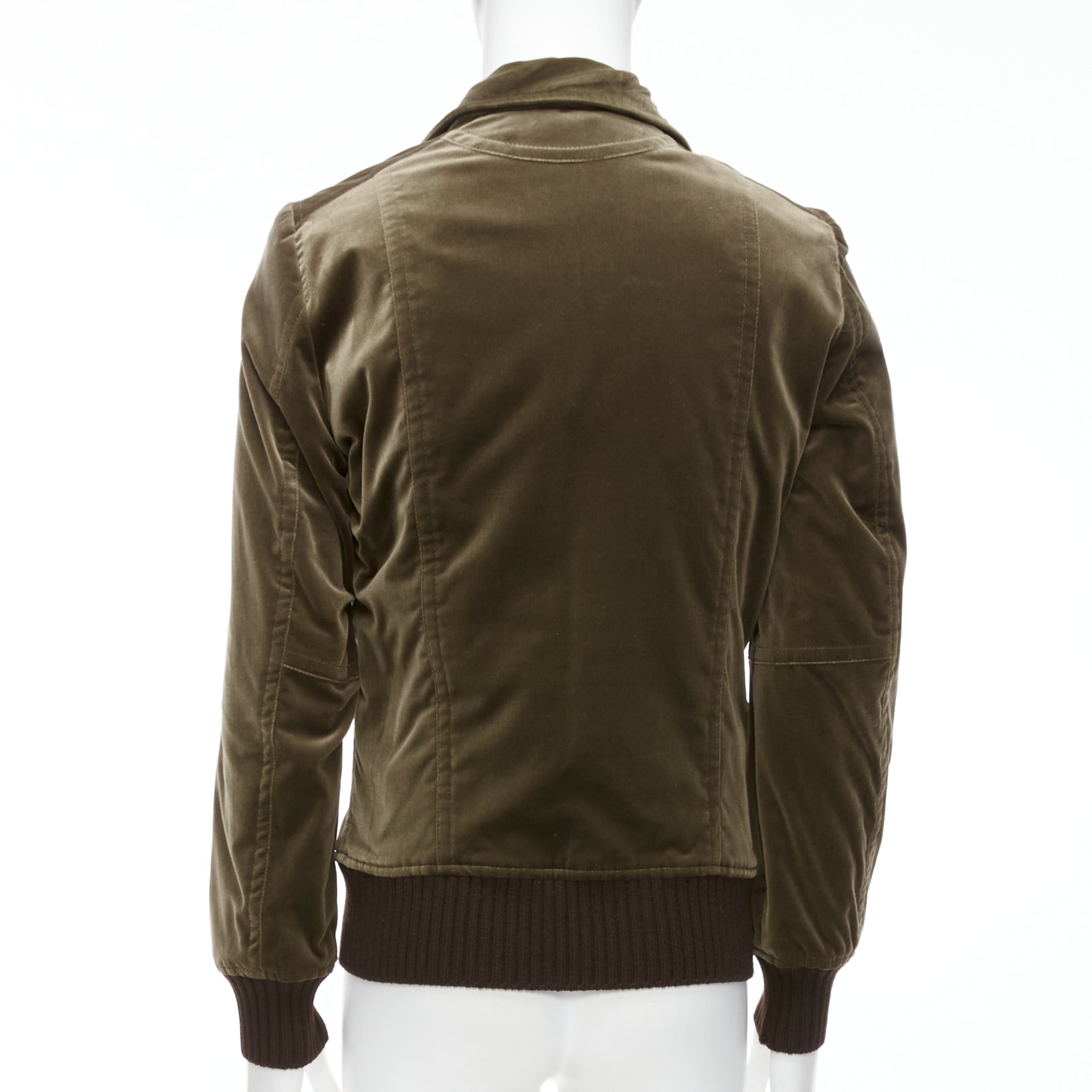 Costume National Khaki Velvet Bomber - Detail 1