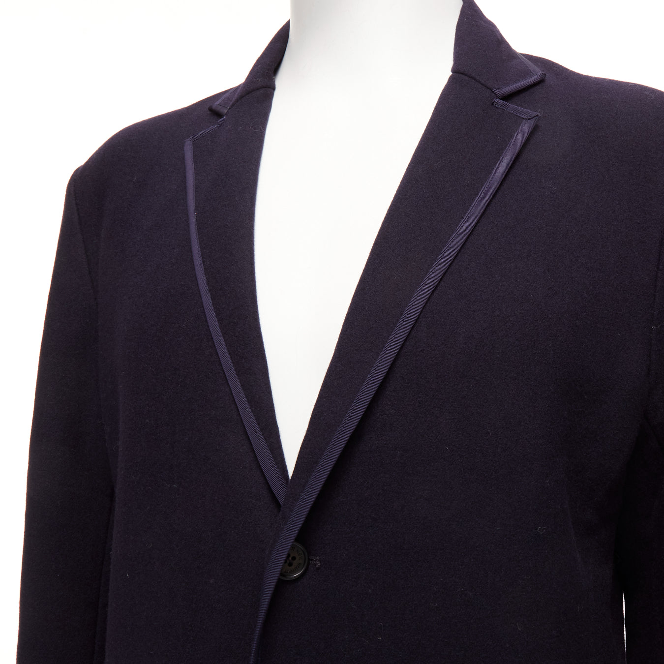 Neil Barrett Navy Ribbon Long Coat - Back view