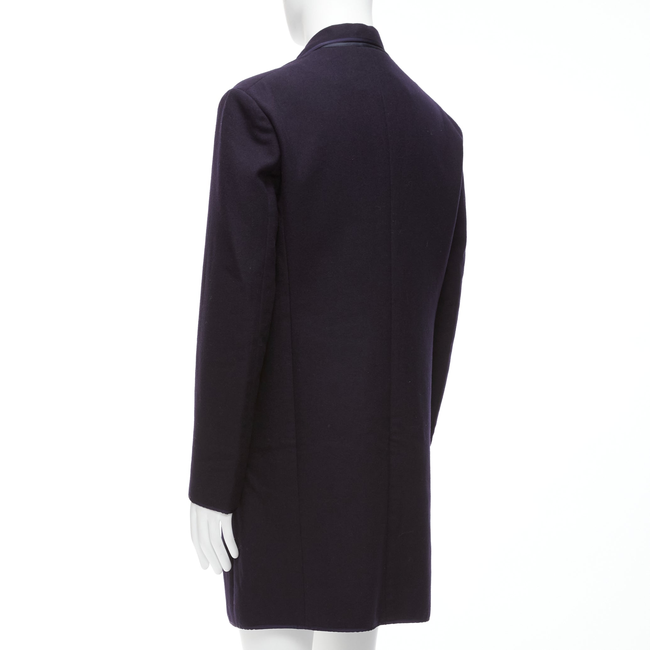 Neil Barrett Navy Ribbon Long Coat - Detail 1