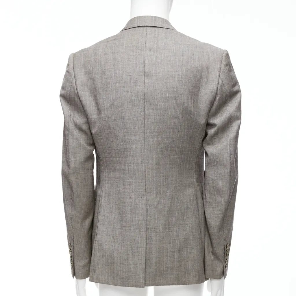 Gucci Checkered Boxy Blazer Grey Wool Never worn - Box View
