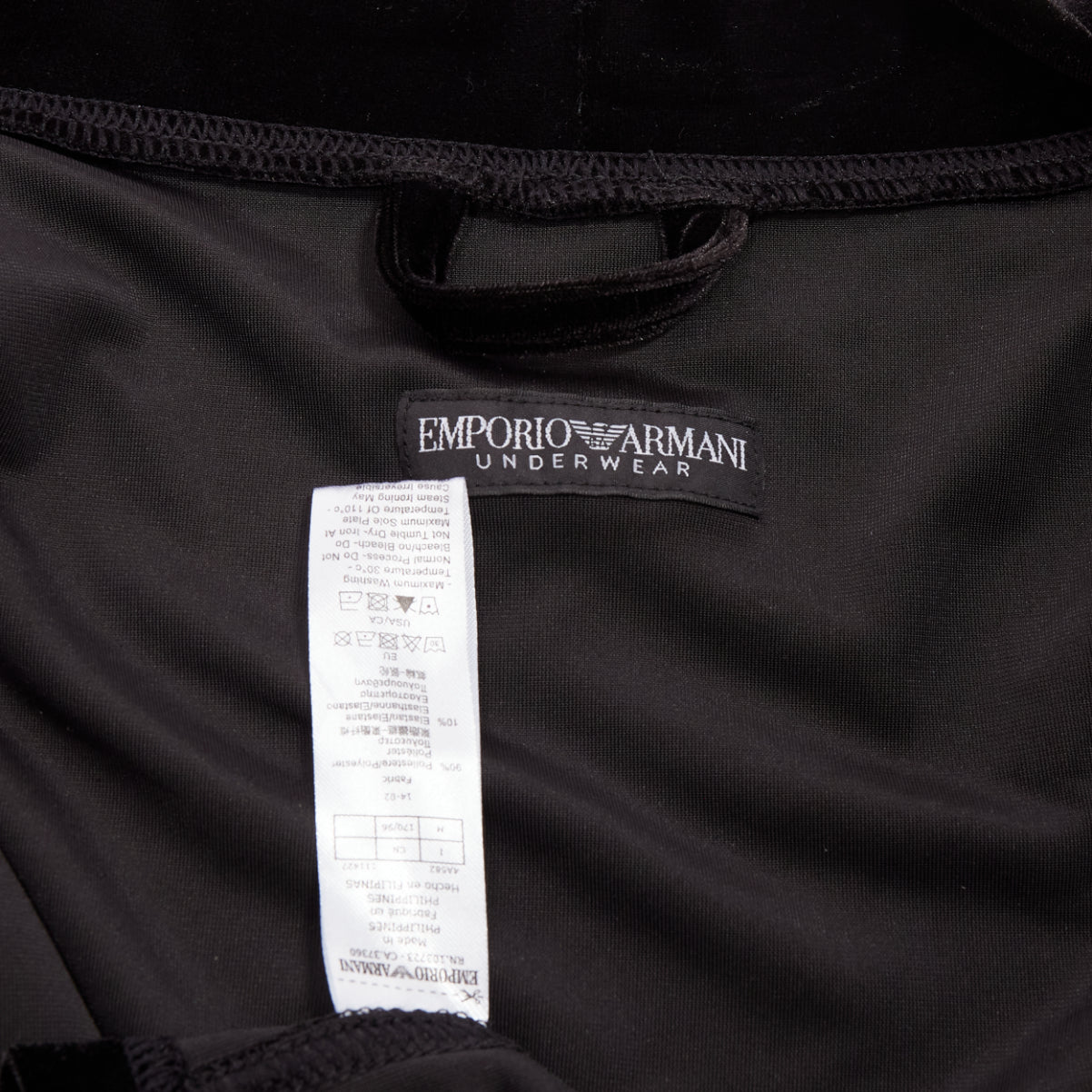 Emporio Armani Black Velvet Robe Jacket - Image 10