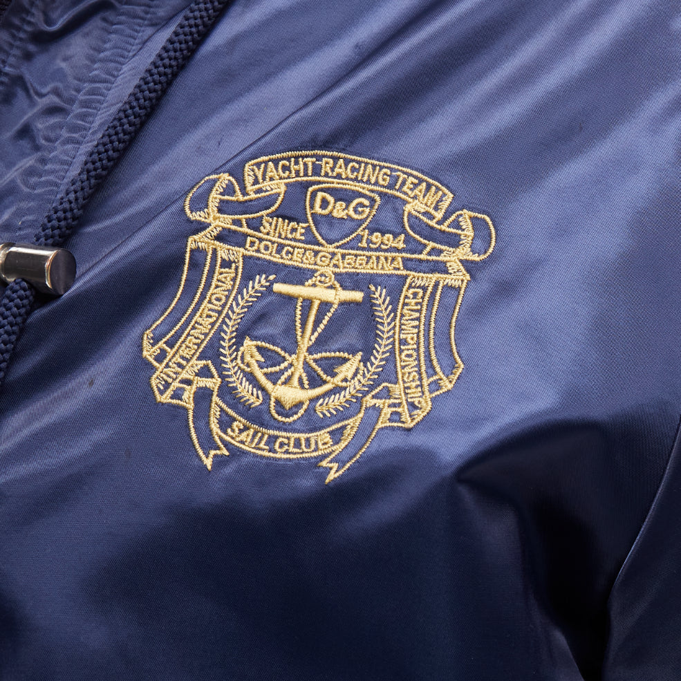 D&g Navy Varsity Zip Jacket - Back view