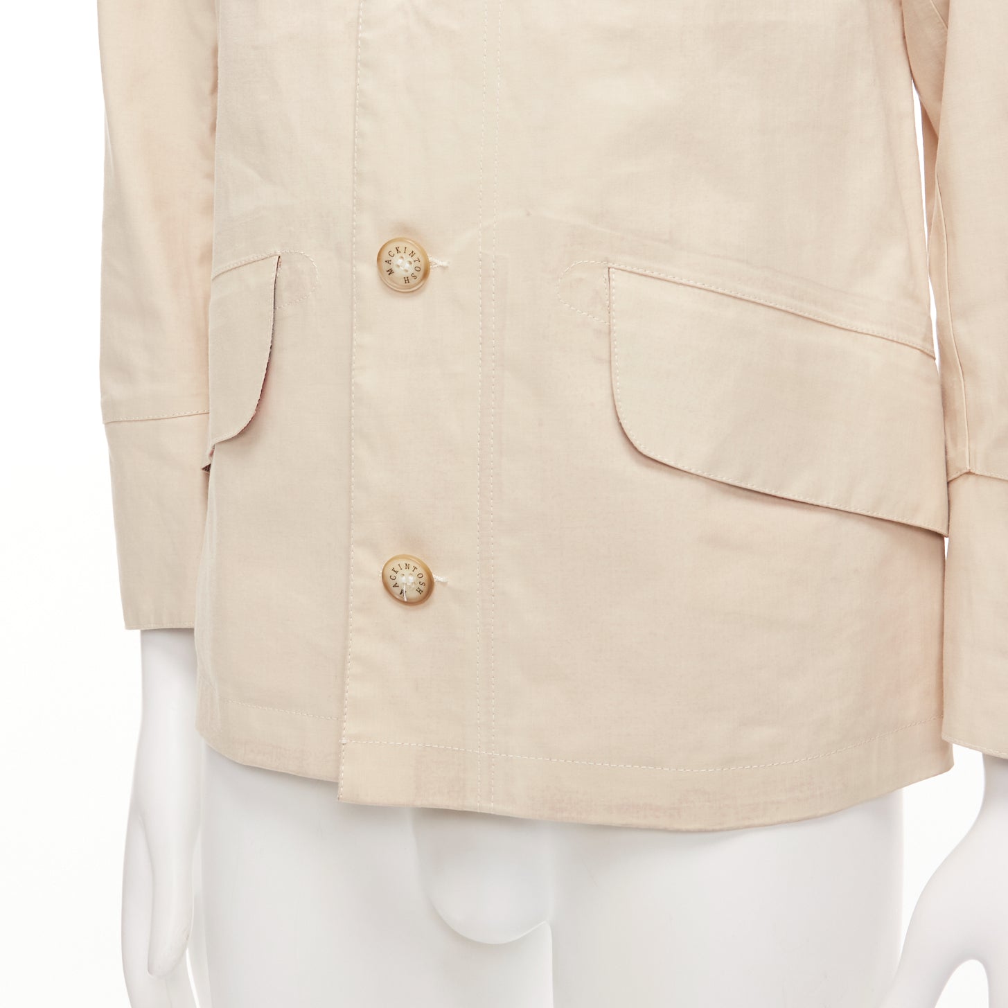 Junya Watanabe Beige Logo Button Jacket - Back view