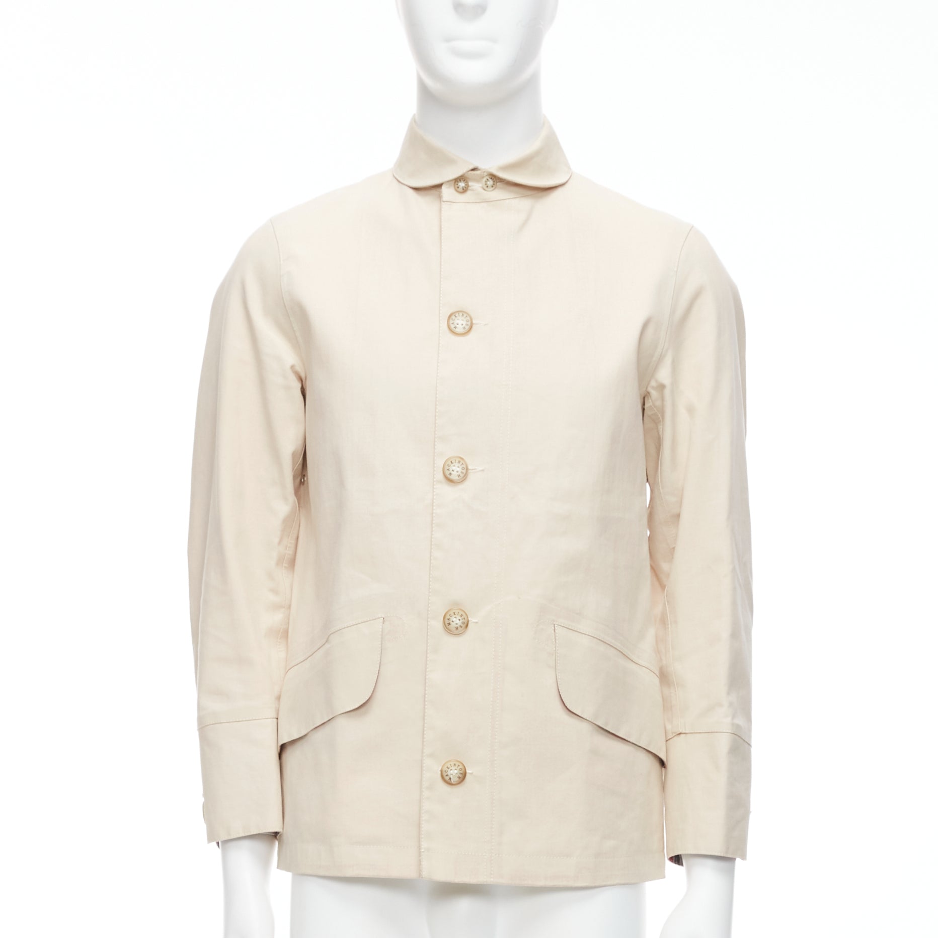 Junya Watanabe Beige Logo Button Jacket - Image 6