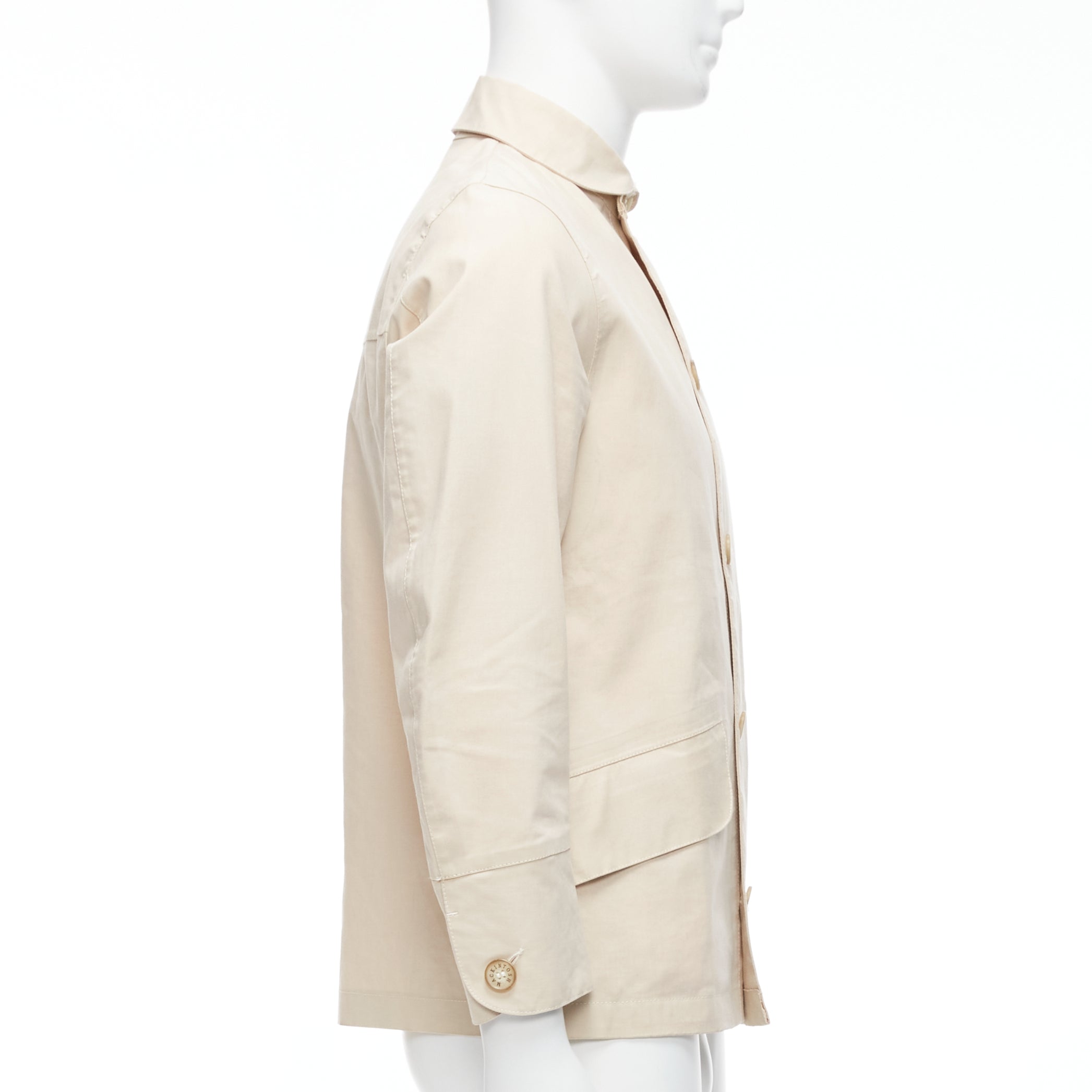 Junya Watanabe Beige Logo Button Jacket - Side view