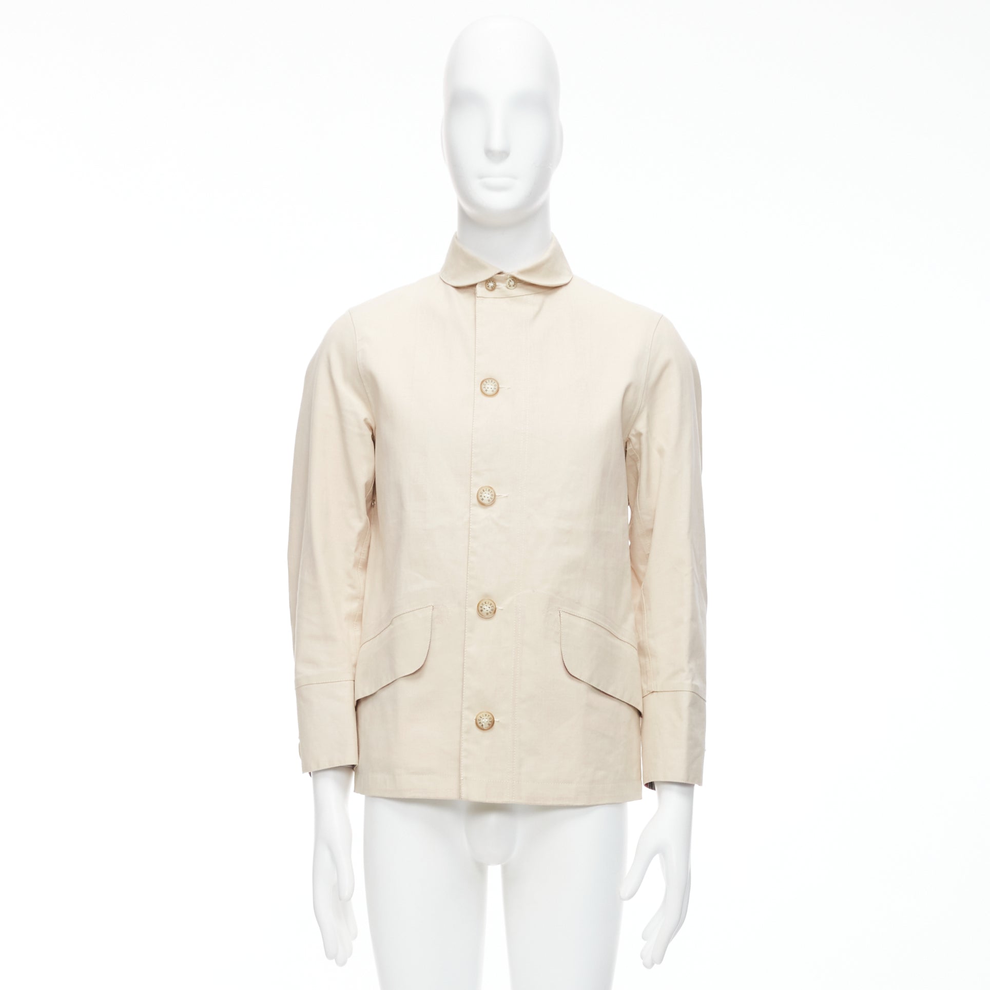 Junya Watanabe Beige Logo Button Jacket - Image 12