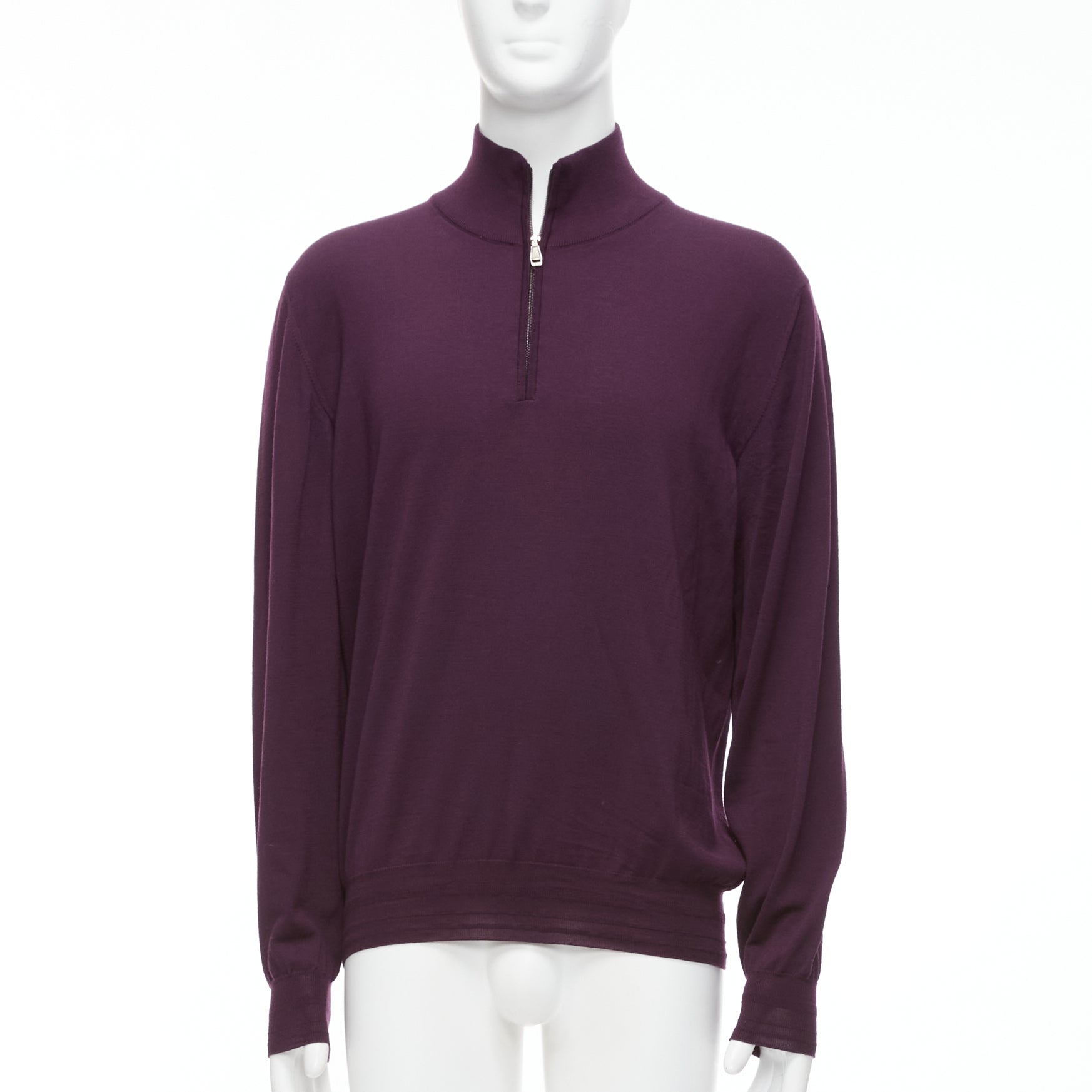 Brioni Purple Silk Sweater
