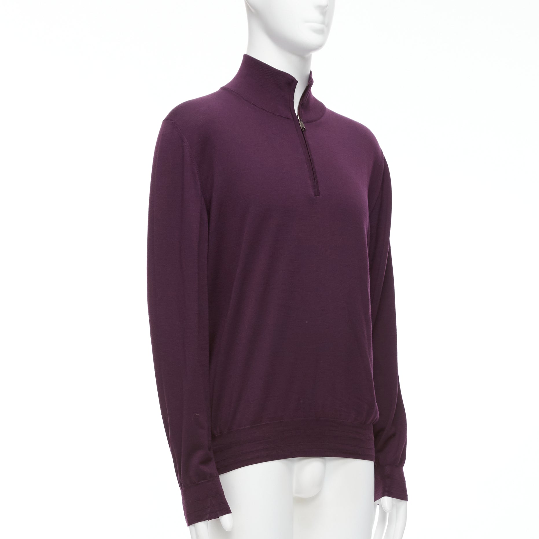 Brioni Purple Silk Sweater - Image 6