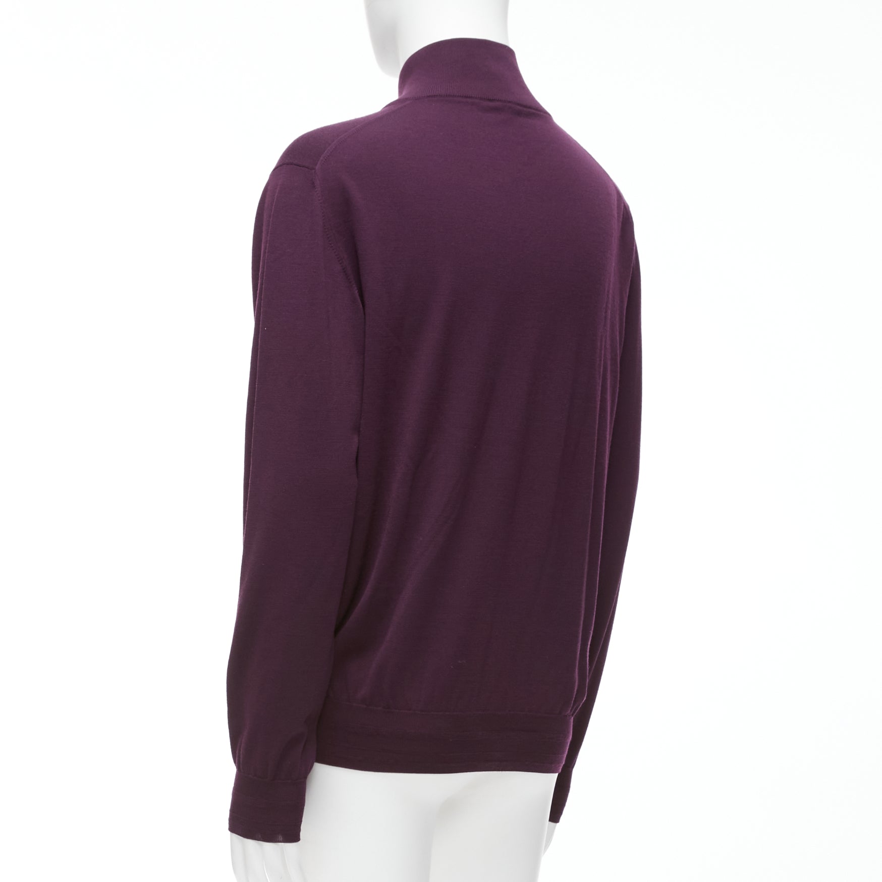 Brioni Purple Silk Sweater - Detail 1