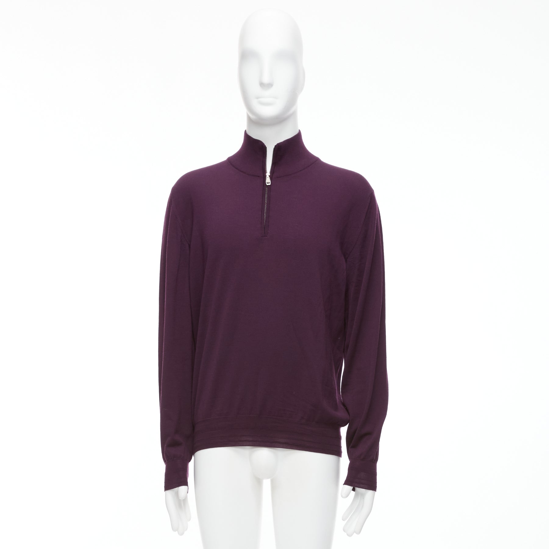 Brioni Purple Silk Sweater - Image 11