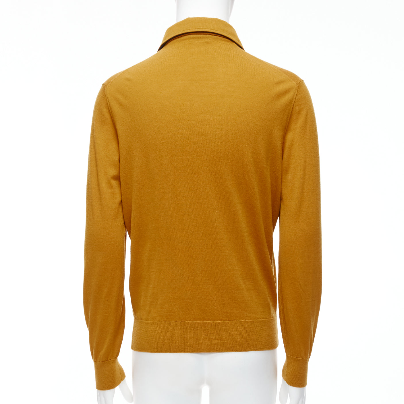 Ermenegildo Zegna Mustard Polo Sweater - Side view
