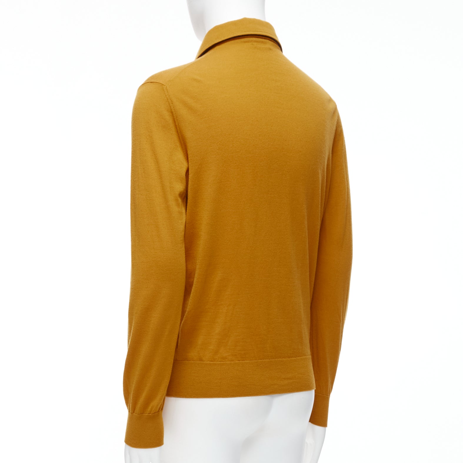 Ermenegildo Zegna Mustard Polo Sweater - Detail 1