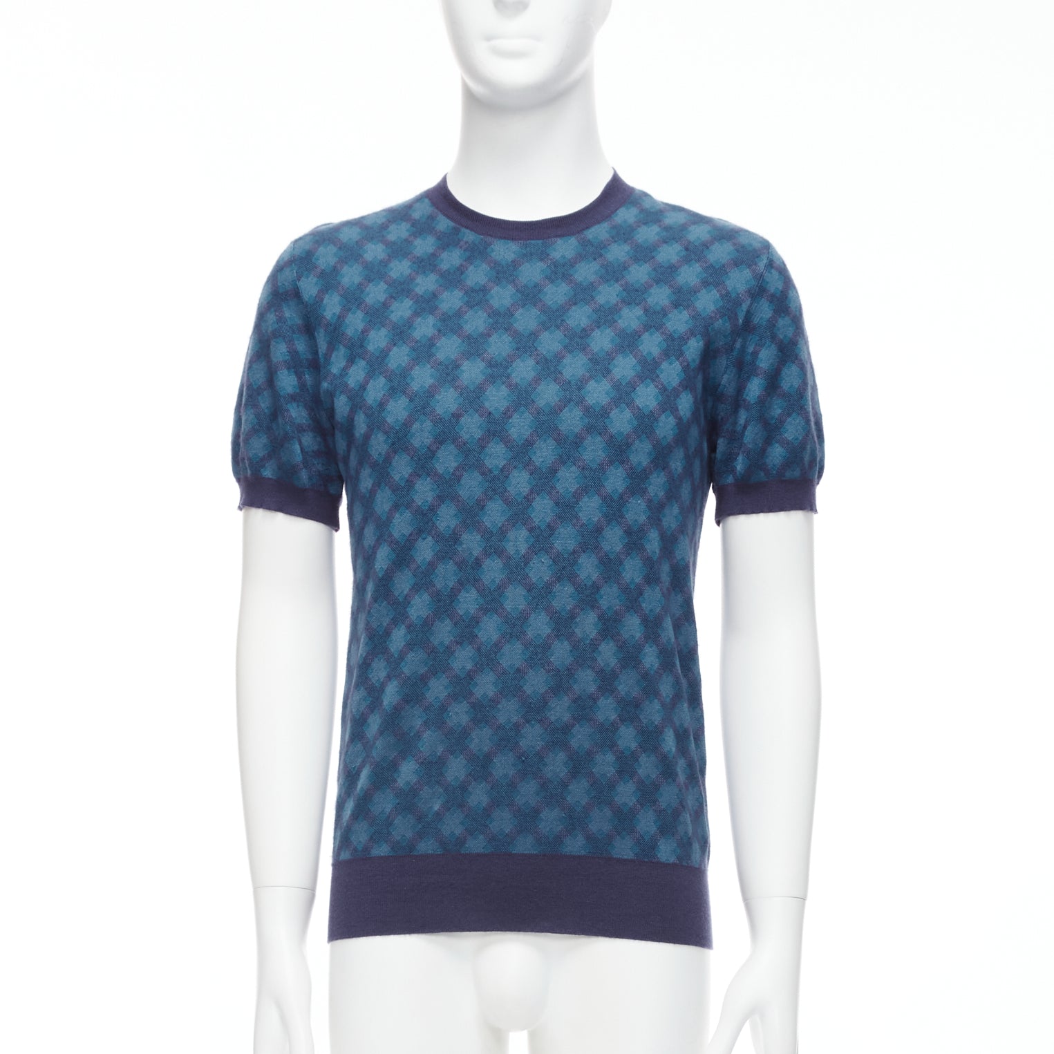 Brioni Diagonal Check Sweater