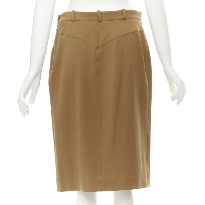 Hermès Leather Pencil Skirt - Side view