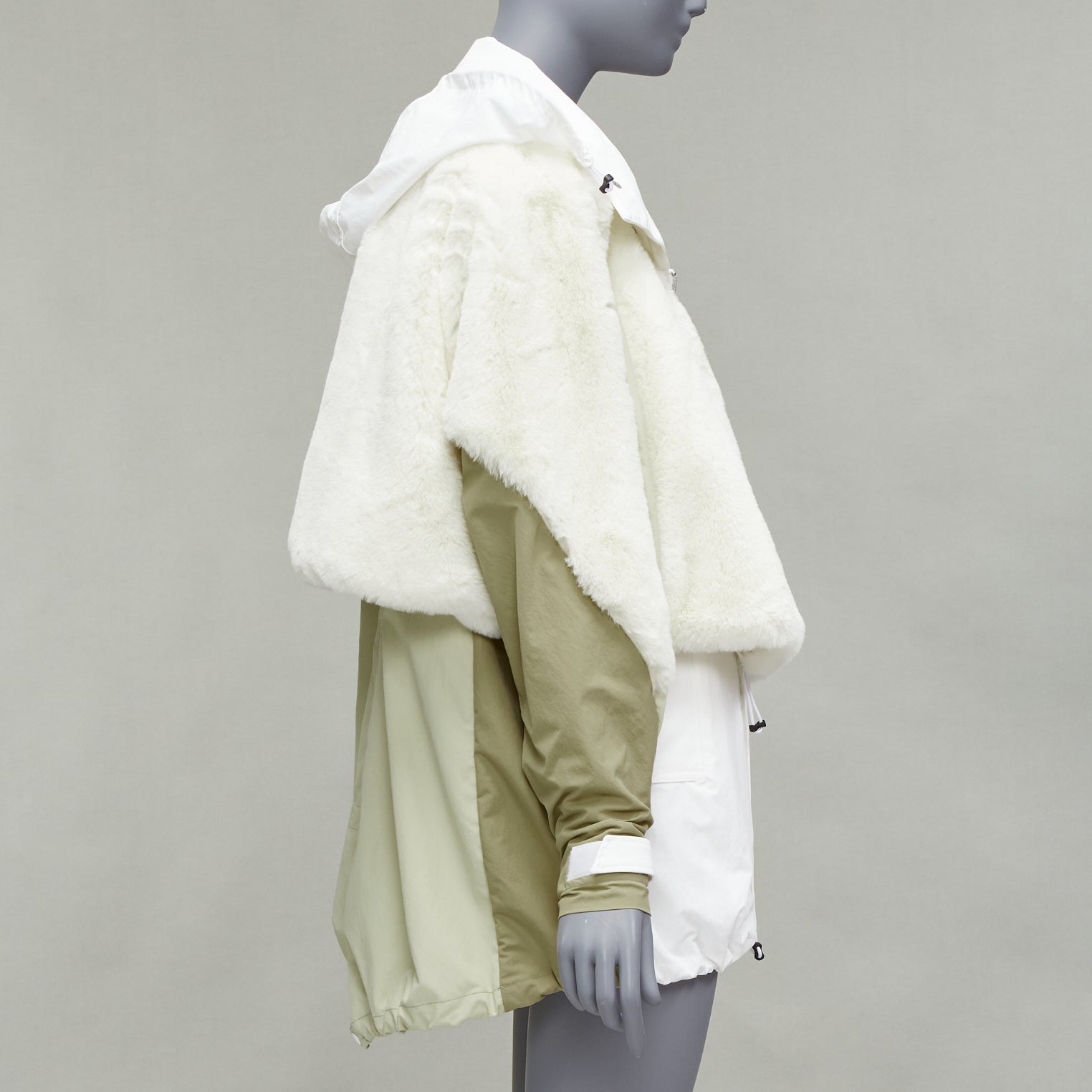 Toga Archives White Fur Parka Jacket - 4