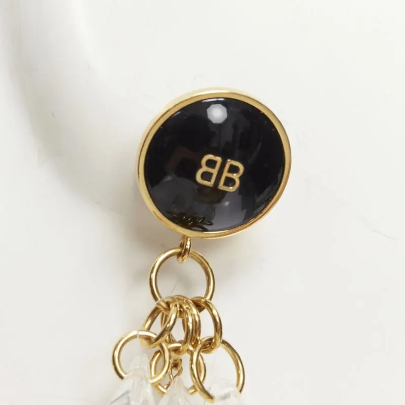Balenciaga Multi Hoop Earrings Beige Metal Very good - Box View
