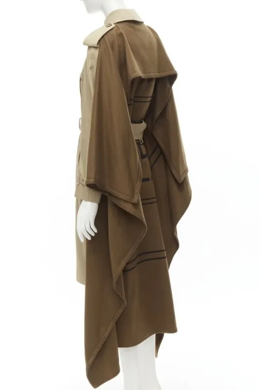 Burberry Beige Logo Trench Coat Beige Cashmere Never worn - Front View