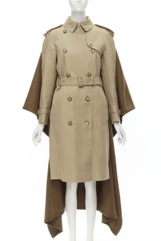 Burberry Beige Logo Trench Coat - Back view