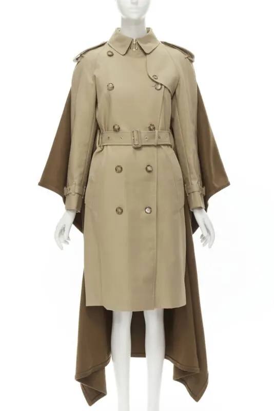 Burberry Beige Logo Trench Coat Beige Cashmere Never worn - Back View