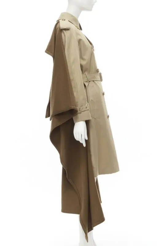 Burberry Beige Logo Trench Coat Beige Cashmere Never worn - Model View