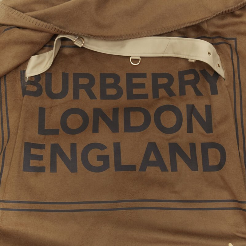 Burberry Beige Logo Trench Coat - Image 13