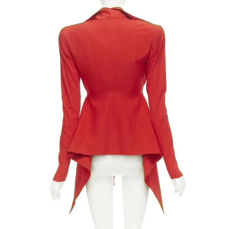 Gareth Pugh Shoulder Belted Jacket Red Viscose Never worn, with tag - Box View